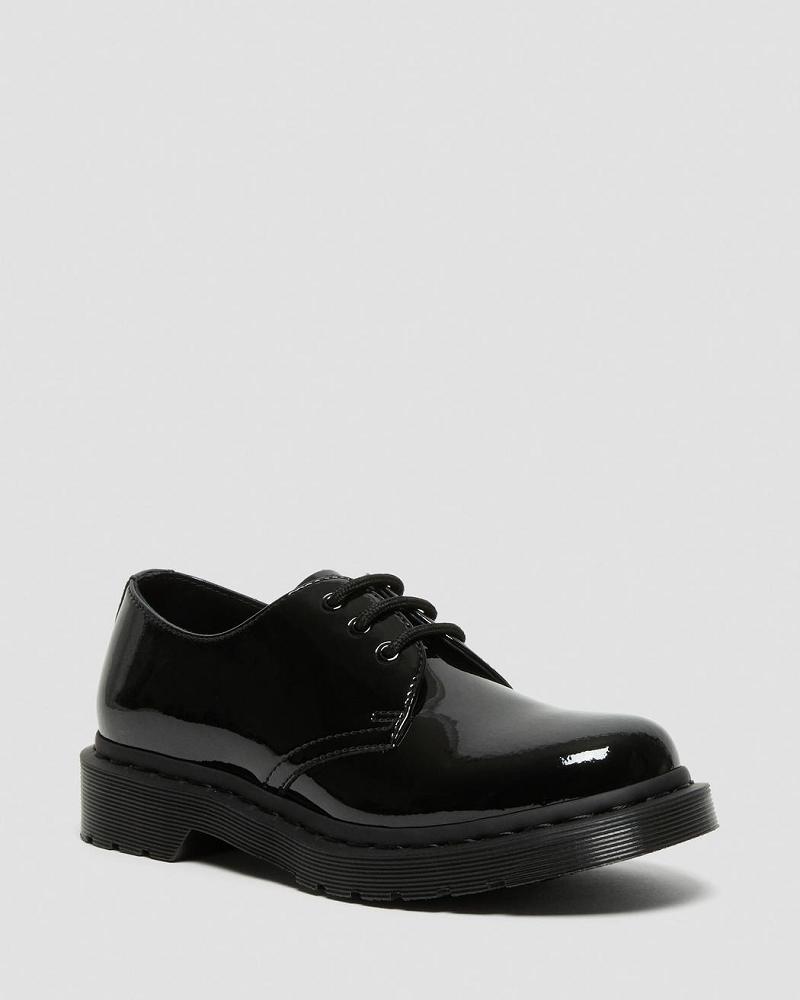 Women\'s Dr Martens 1461 Mono Patent Leather Oxfords Shoes Black | AU 358LIS